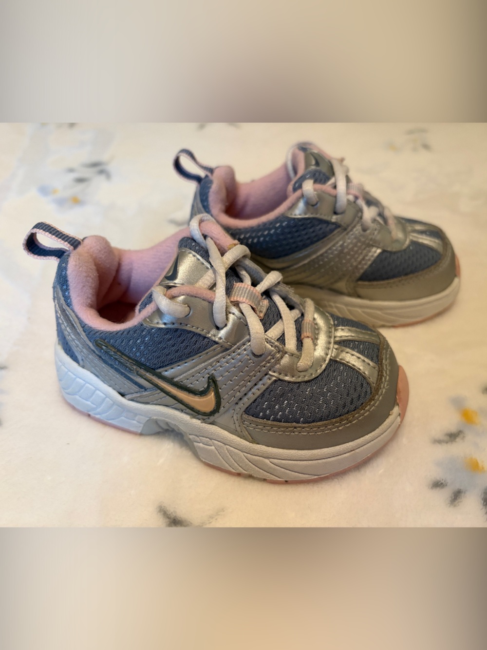 Nike Kids Blue, Gray & Pink Trainer Sneakers